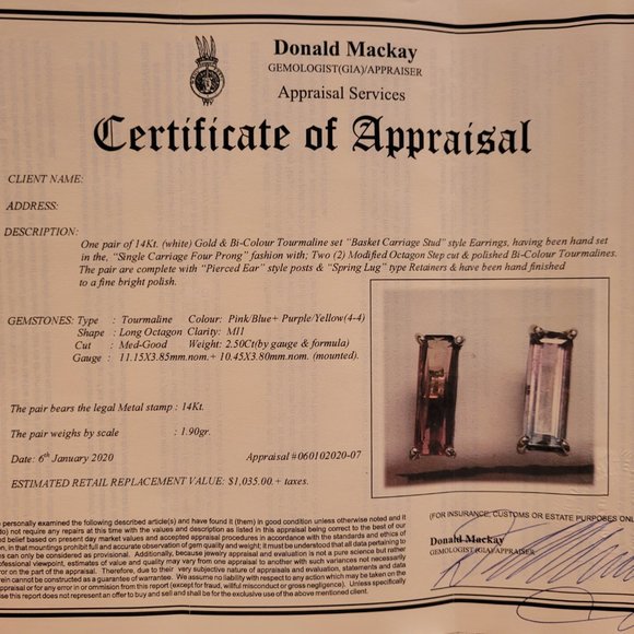 Natural Watermelon Tourmaline, Afghan, 2.5 CT, 14 KT gold setting - Picture 4 of 4